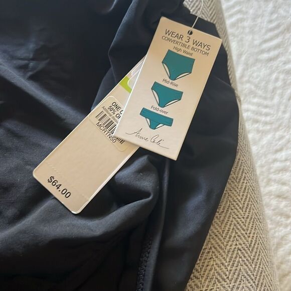 NWT Anne Cole Live In Color Convertible High Waist Shirred Swim Bottom 18W - Picture 8 of 10